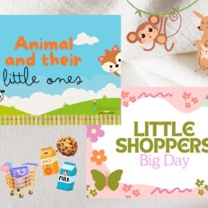 Animal and their little ones + Little Shoppers Big Day Fun Combo – Learn About Animals & Play Pretend Shopping!