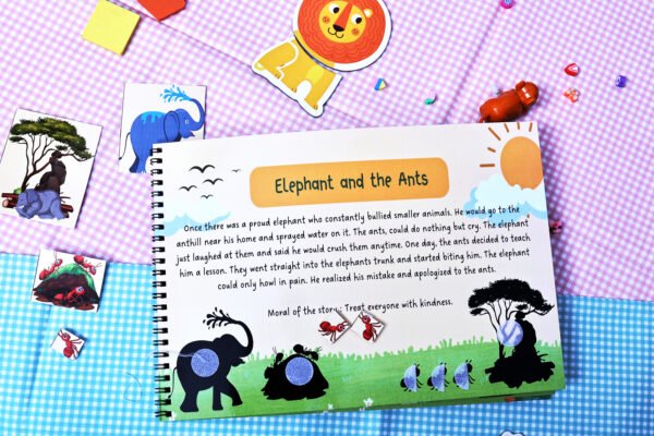 Tiny Tales of Wisdom – A Velcro Activity Book with Engaging Moral Stories! - Image 2
