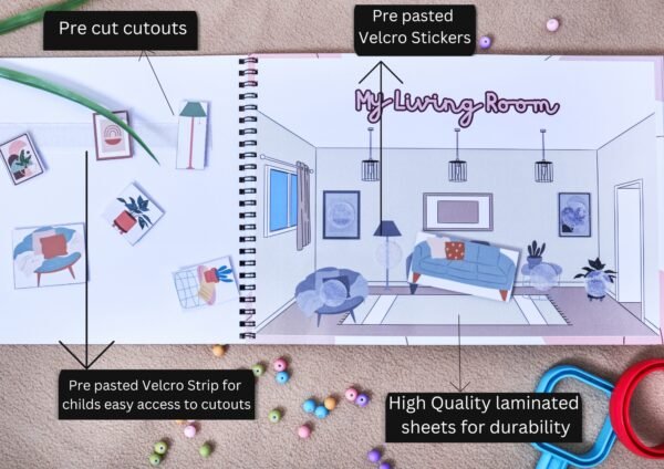 What's in My House? – A Fun Velcro Activity Book to Explore Home Spaces! - Image 3