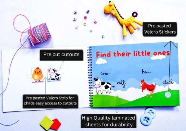 Animals and Their Little Ones – A Fun Velcro Matching Activity for Early Learning! - Image 3