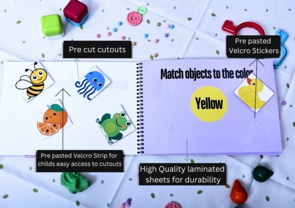 Rainbow Explorer – A Fun Velcro Activity Book for Learning Colors! - Image 3