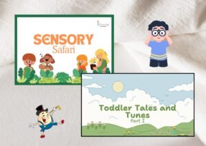 Sensory Safari & Toddler tales and tunes - Set of 2 - Value Bundle – Explore the Five Senses & Learn with Music!