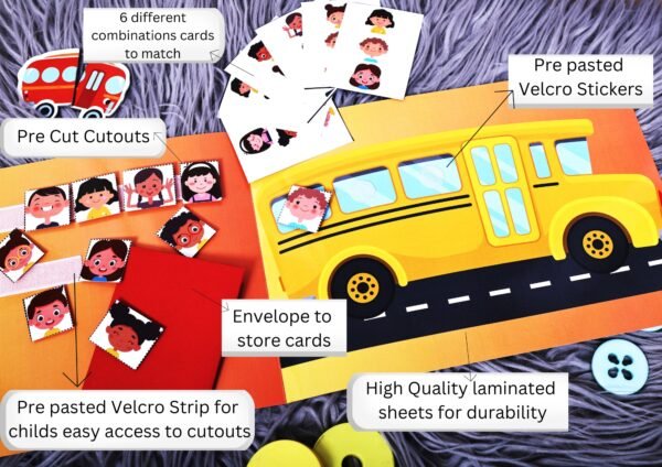 Bus Boarding, My Clothesline & Shopping list - Set of 3 Value Bundle – Fun Activities for Memory & Logical Thinking! - Image 2